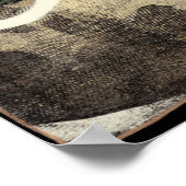 Geel en groen vogel op achtergrond poster (Hoek)