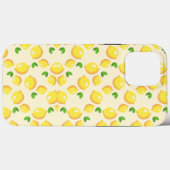  Geel en groene citroen op stijlvolle roze Case-Mate iPhone Case (Achterkant (horizontaal))