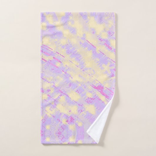 Geel- en lavendedoekset bad handdoek (Handdoek)