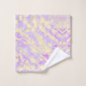 Geel- en lavendedoekset bad handdoek (Wasdoekje)