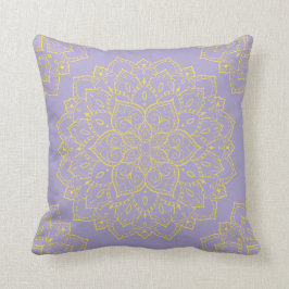 Geel en Lavender Boho Mandala Pillow Kussen