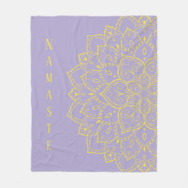 Geel en lavender Mandala Fleece Blanket Deken