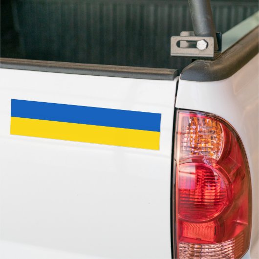Geel en lichtblauw - SHOW UW SUPPORT Bumpersticker (Op Truck)