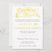 Geel en Limoen Modern  Typografie Invite Kaart (Voorkant)