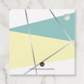 Geel en Mint Groen Contemhedendaags Baptisme Bedankjes Labels (Achterkant)