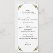 Geel en oranje aquarel bloem bruiloftsmenu aankondiging (Voorkant)