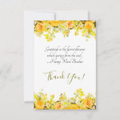 Geel en Oranje Bedankkaart (Voorkant)