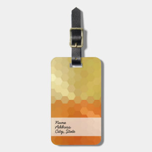 Geel en Oranje Chevron Seamless Pattern 2 Bagagelabel