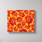 Geel en Oranje Gerbera Daisies Canvas Afdruk (Voorkant)