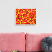 Geel en Oranje Gerbera Daisies Canvas Afdruk (Insitu (Woonkamer))