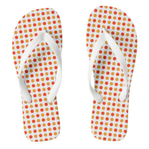 Geel en Oranje gestippeld Teenslippers