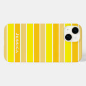 Geel en Oranje horizontaal gestreept Case-Mate iPhone Case (Achterkant (horizontaal))