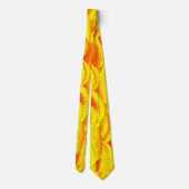 Geel en Oranje Rockscape Stropdas (Achterkant)