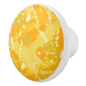 Geel en Oranje schildpad Keramische Knop (Rechts)