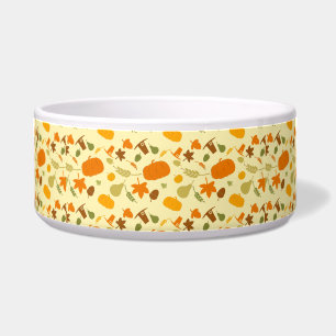 Geel en Oranje Thanksgiving Oogstpatroon Voerbakje