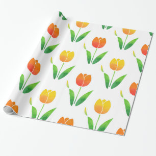 Geel en Oranje Tulpen 2 Cadeaupapier