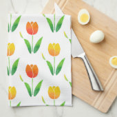 Geel en Oranje Tulpen 2 Theedoek (Quarter Fold)