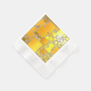 Geel en Oranje vierkant Napkins Servet