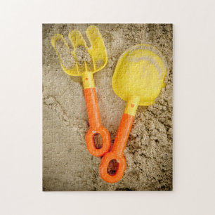 Geel en Oranje zand Legpuzzel