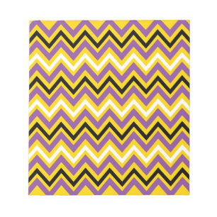 Geel en Paars Chevron Pattern Notitieblok