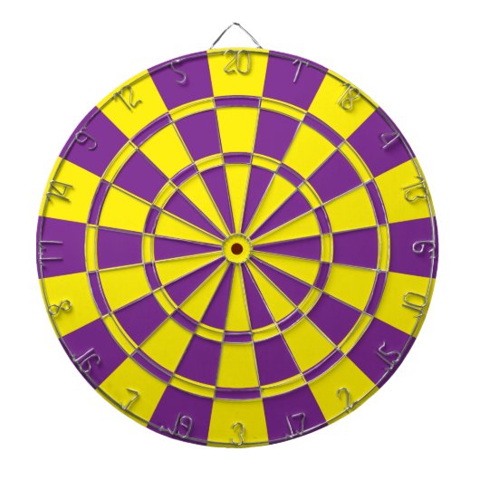 Geel en Paars Dartbord (Voorkant)