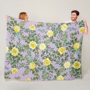 Geel en Paars  Elegant Spring Wedding Fleece Deken