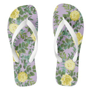Geel en Paars Elegant Spring Wedding Teenslippers