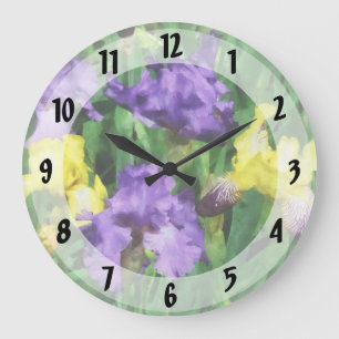Geel en Paars Irises Grote Klok