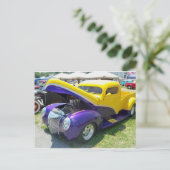 Geel en Paars warm ijs Briefkaart (Staand voorkant)