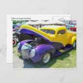 Geel en Paars warm ijs Briefkaart (Voorkant / Achterkant)