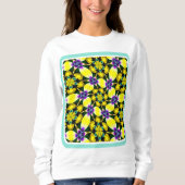 Geel en Paarse Daisy Pattern Trui (Voorkant)