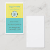 Geel en Poolblauw met Logo en informatie Visitekaartje (Voorkant / Achterkant)