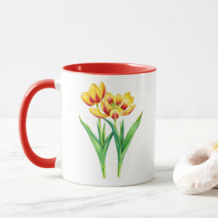 Geel en Rode Tulp Comic Mok