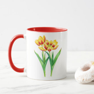Geel en Rode Tulp Comic Mok