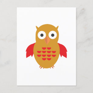 Geel en rood briefkaart