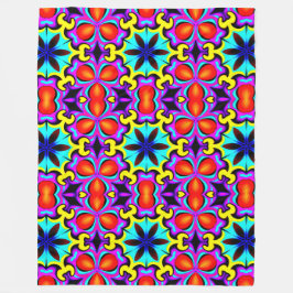 Geel en rood gepatenteerd fleece deken