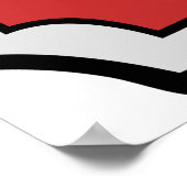 Geel en rood gesloten teken poster (Hoek)