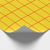 Geel en rood Net Cadeaupapier (Hoek)