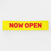 Geel en rood nu Open Sign Banner (Horizontaal)
