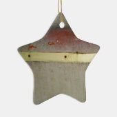 Geel en rood, rood, blauw keramisch ornament (Rechts)