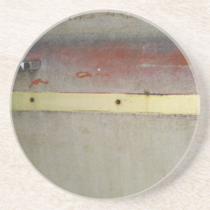 Geel en rood, rood, blauw zandsteen onderzetter