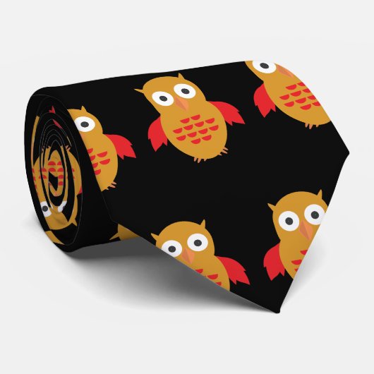 Geel en rood stropdas (Opgerold)