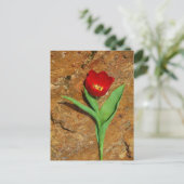 Geel en rood Tulip Briefkaart (Staand voorkant)