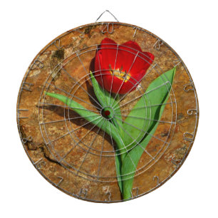 Geel en rood Tulip Dartbord