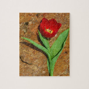 Geel en rood Tulip Legpuzzel