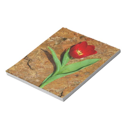 Geel en rood Tulip Notitieblok (Gedraaid)