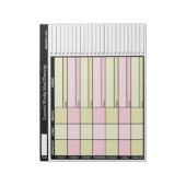 Geel en Roze Aangepast Notitieblok voor wekelijkse (Gedraaid)