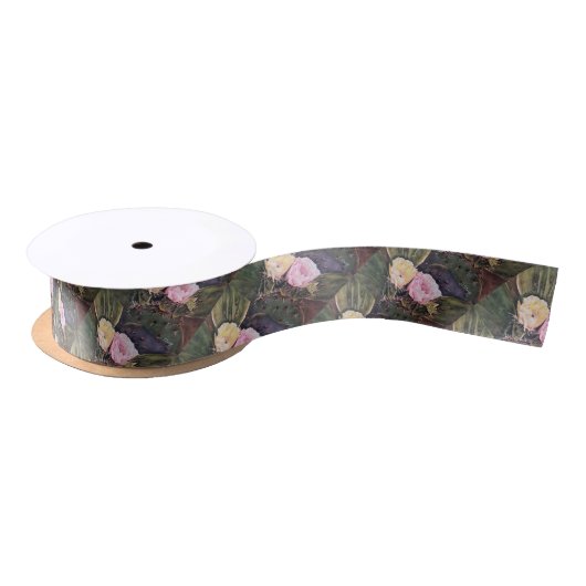 Geel en Roze Cactus Flowers Lint (Spoel)
