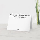 Geel en Roze Dahlias Bedankkaart (Achterkant)