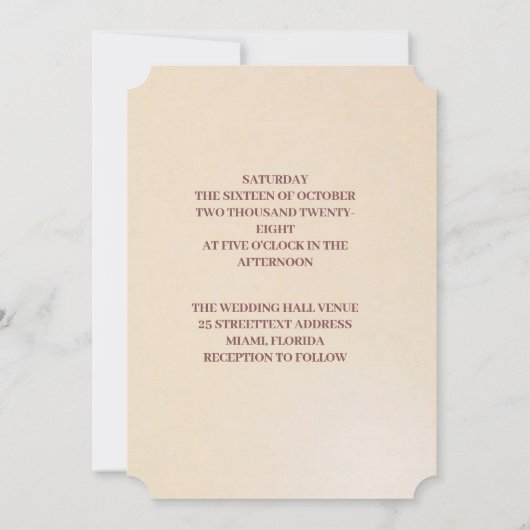 Geel en Roze Elegant Tulip | Romantische bruiloft  Kaart (Achterkant)